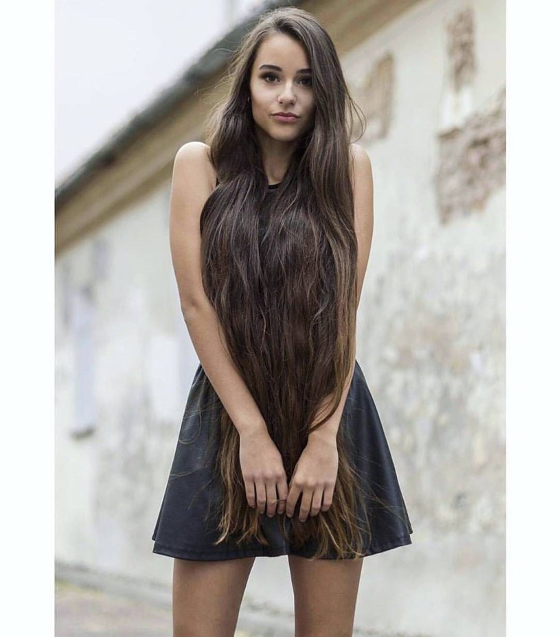 Girl with magnificent black hair