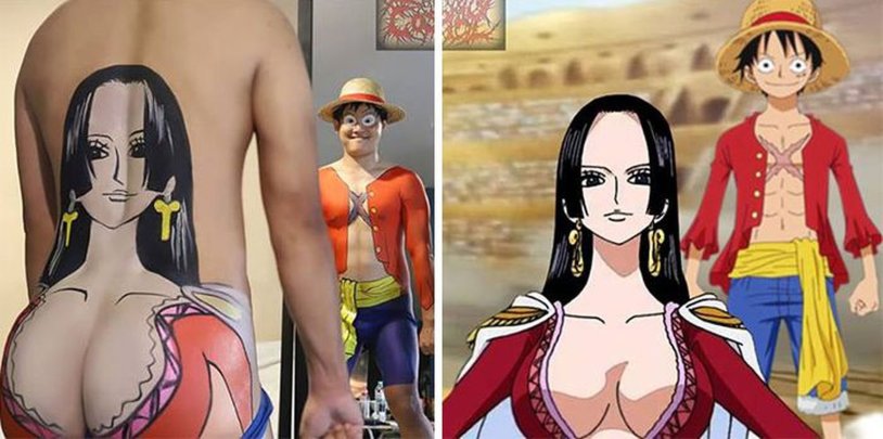 Boa Hankok Cosplay with Luffy