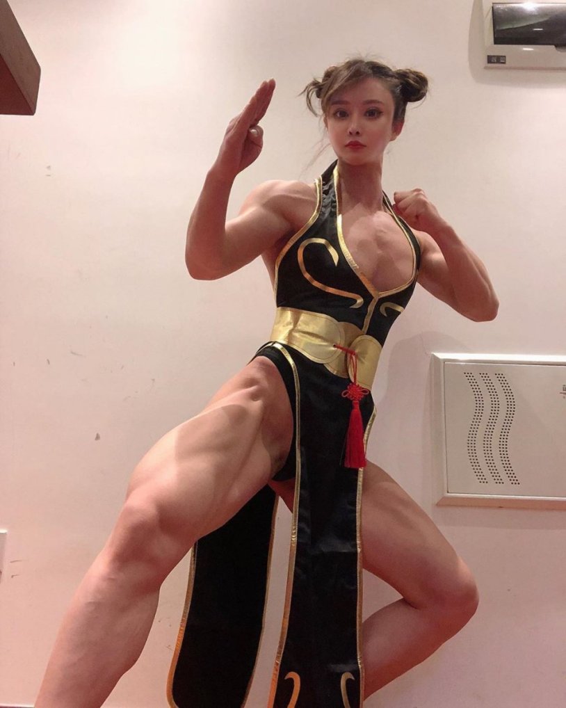 Bodybuilder Yuan Harong