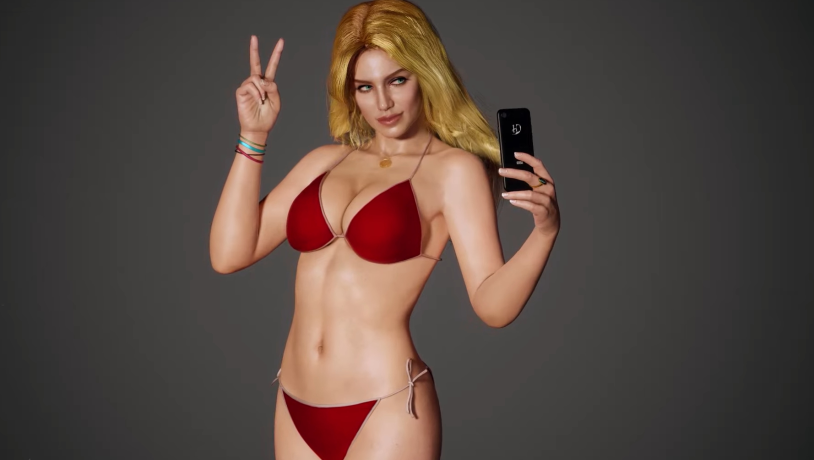 GTA 5 Girl in a red swimsuit