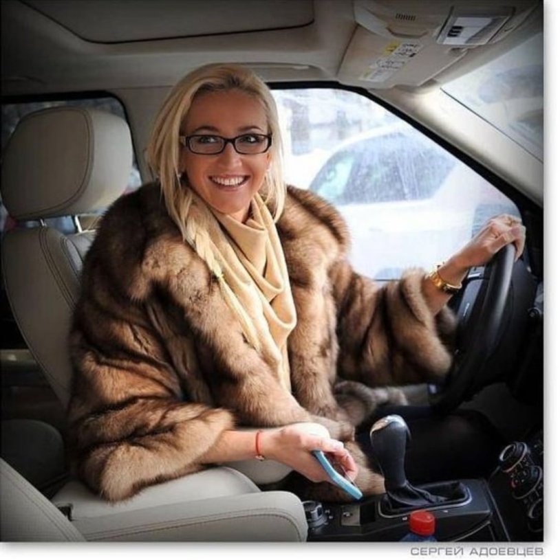 Olga Buzova in a fur coat