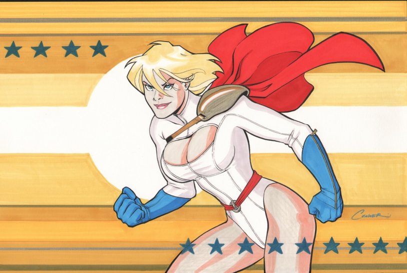 Power Gerl changes clothes