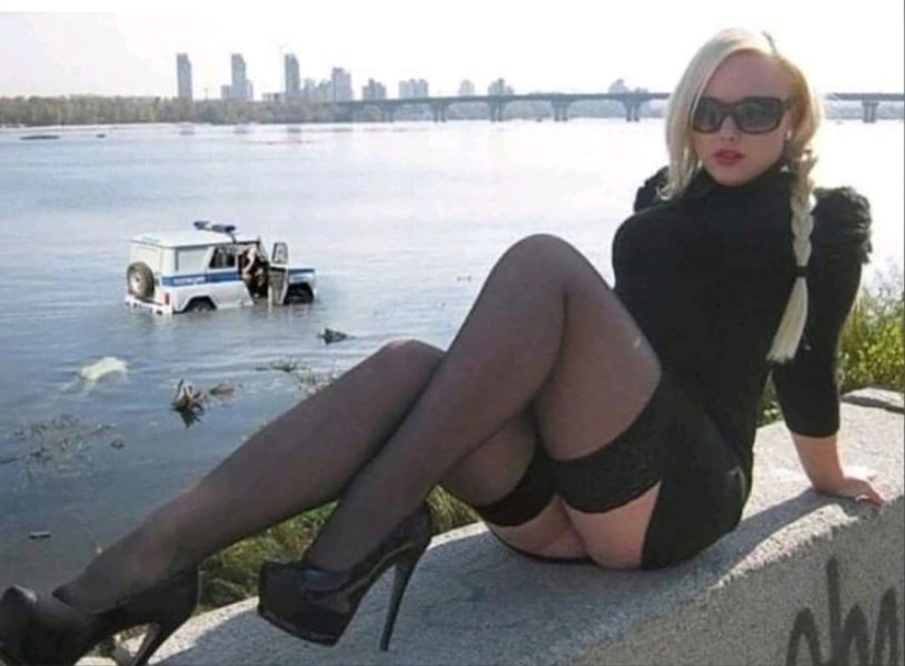 Russian women in stockings