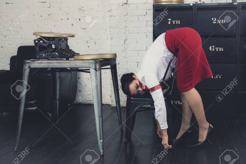 The girl is shot in the office