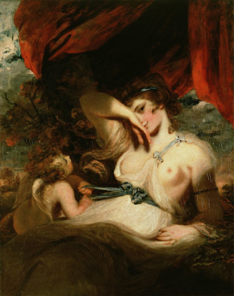 Joshua Reynolds Amur unties Venus's belt