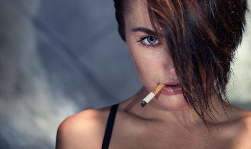 Girl with a cigarette