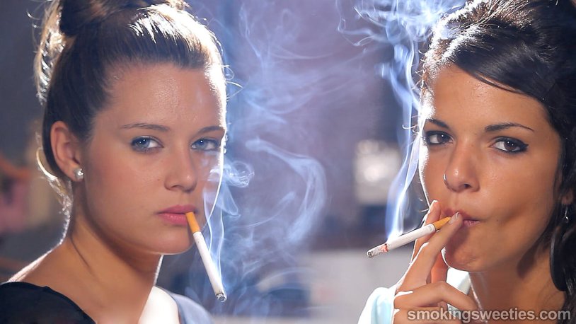 Beautiful women smoke
