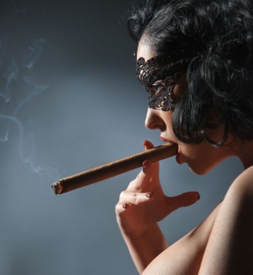 Photoshoot with a cigar