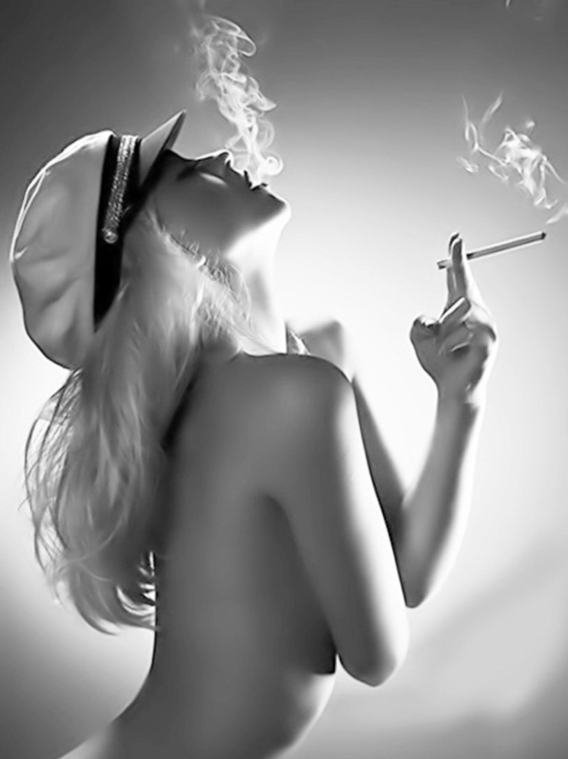 Woman with a cigarette