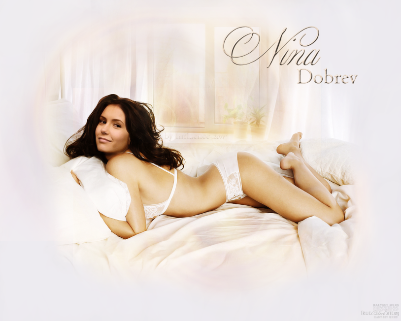 Nina Dobrev in linen