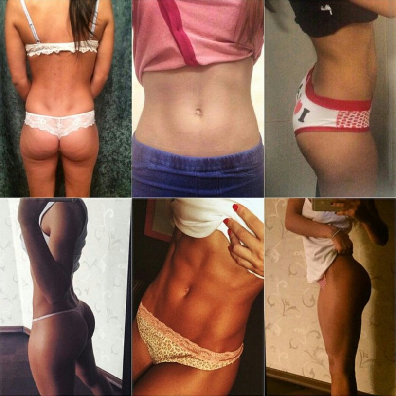 Belly before and after training