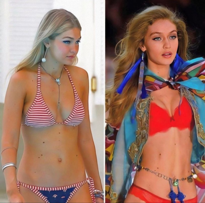 Gigi Hadid Fat and Skinny