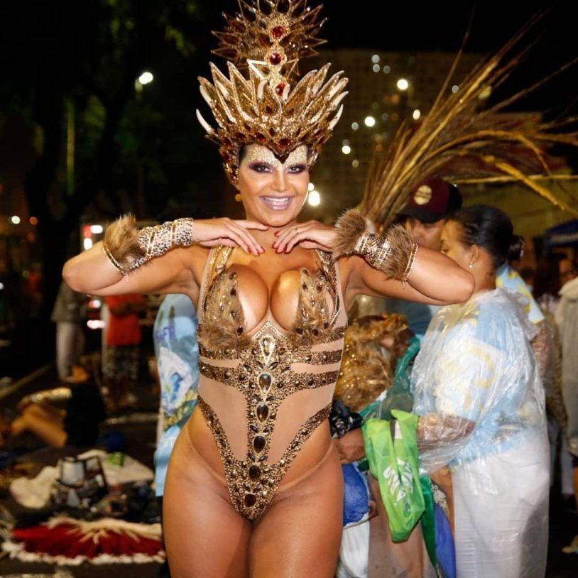Brazilians on the carnival in Rio de Janeiro