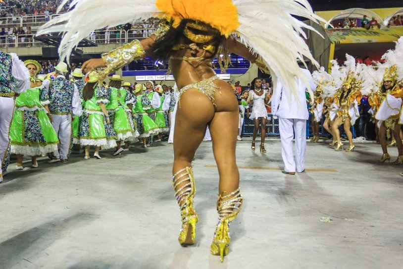 Brazilians on the carnival in Rio de Janeiro