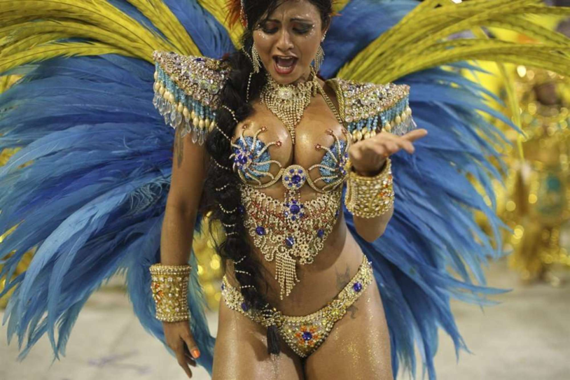 Brazilians on the carnival in Rio de Janeiro