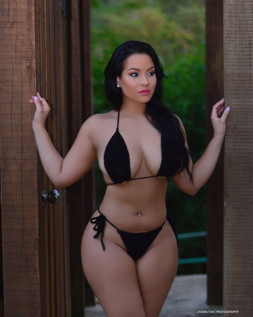 Amirah dyme in a swimsuit