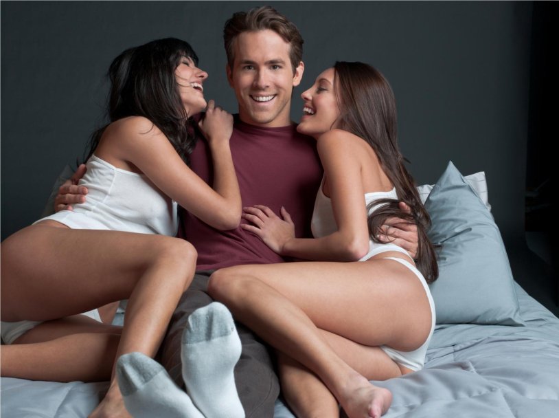 Two girls and guy