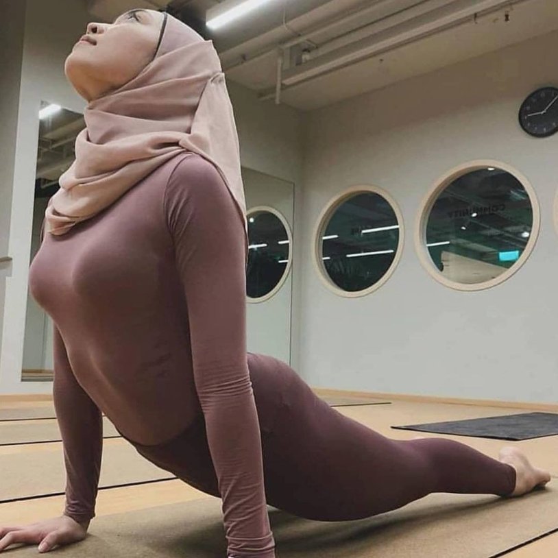 Girls in a hijab in tightening