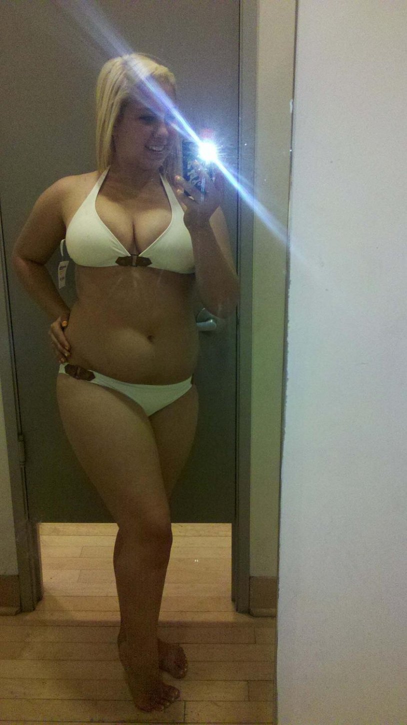 Full girl in the mirror