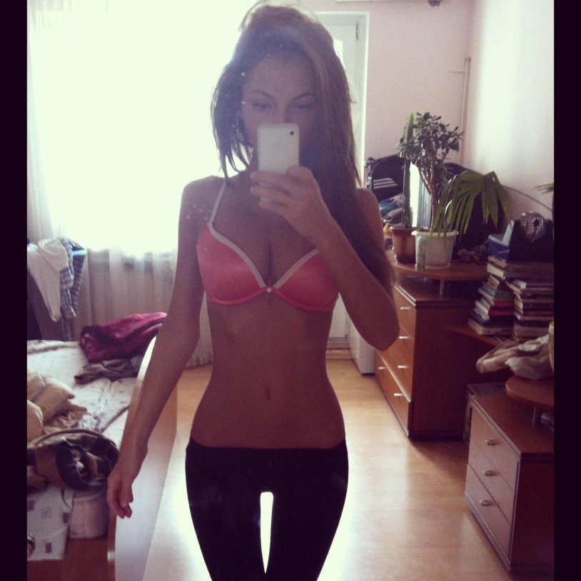 Beautiful figure in the mirror