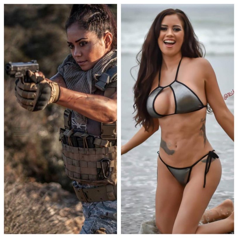 Israeli military women in swimsuits