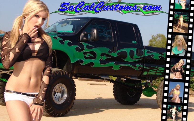 Trucks monsters with girls