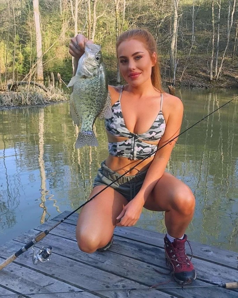 Beautiful girls fishing