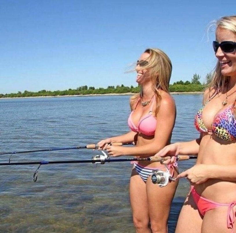 Beautiful women fishing
