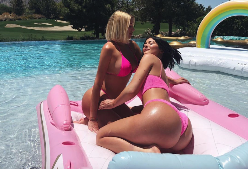 Kylie Jenner in a bikini by the pool