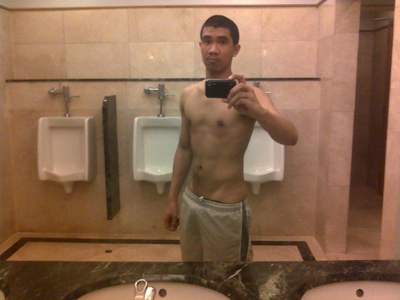 Selfies of men in the toilet