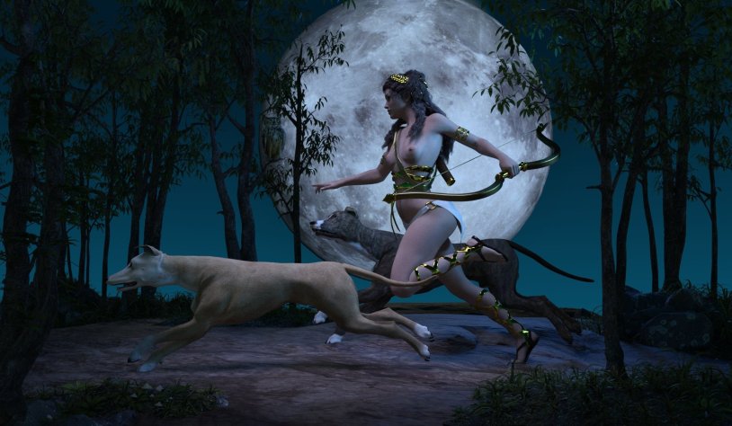 Gave the Georgian goddess of hunting images