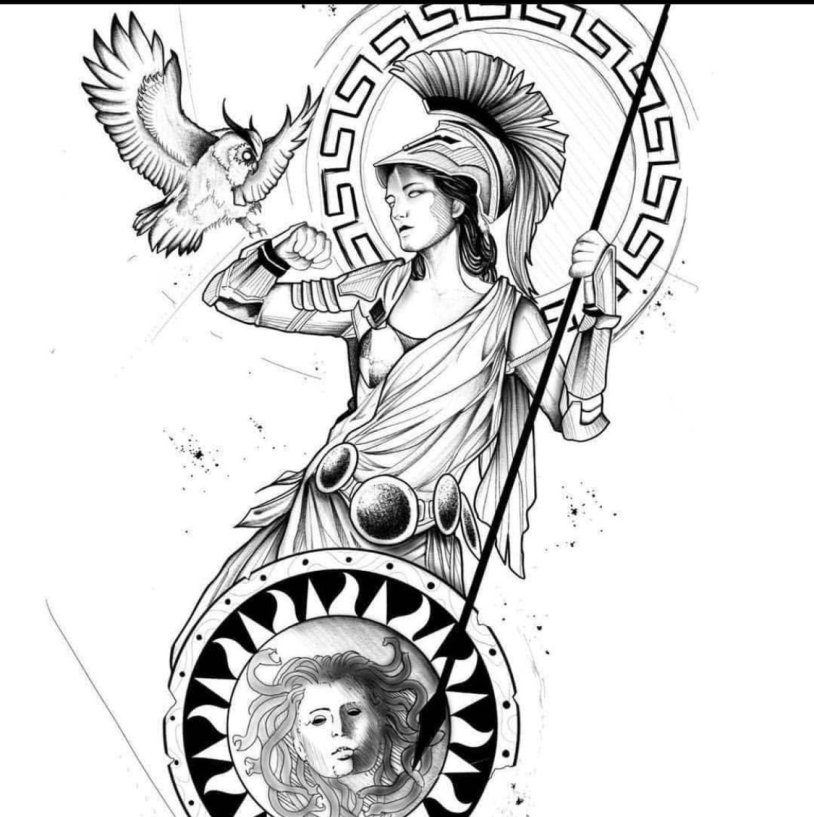 Athena Greek goddess Tattoo