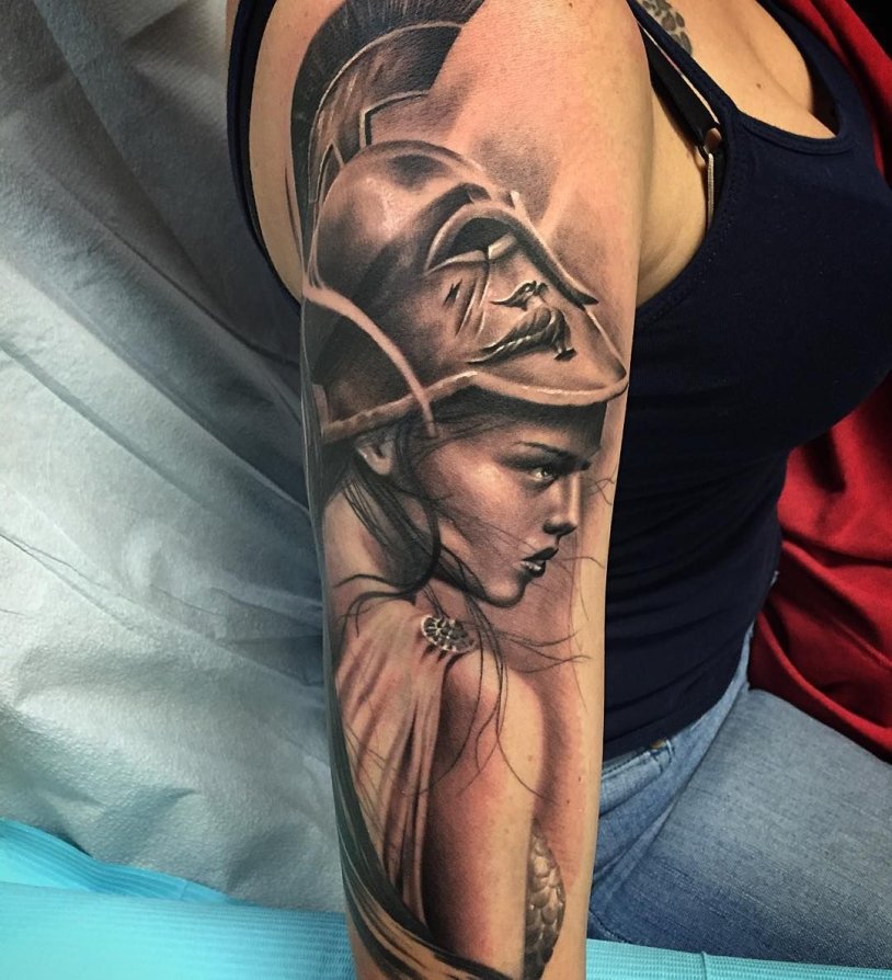 Tattoo Aphrodite and Athena