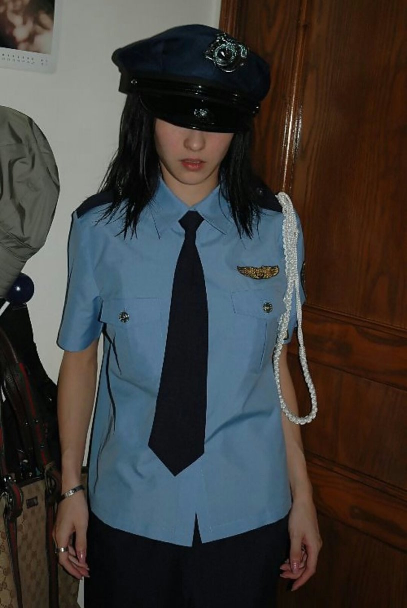 Girl in the form of a policeman