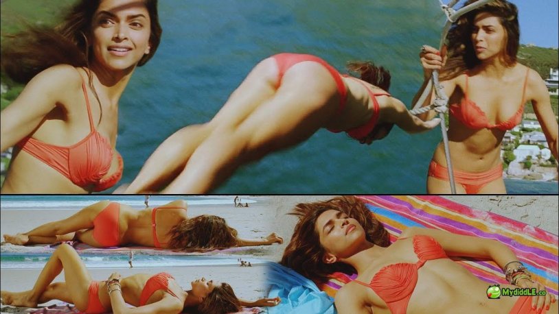 Dipika Paduono in the swimsuit backwards