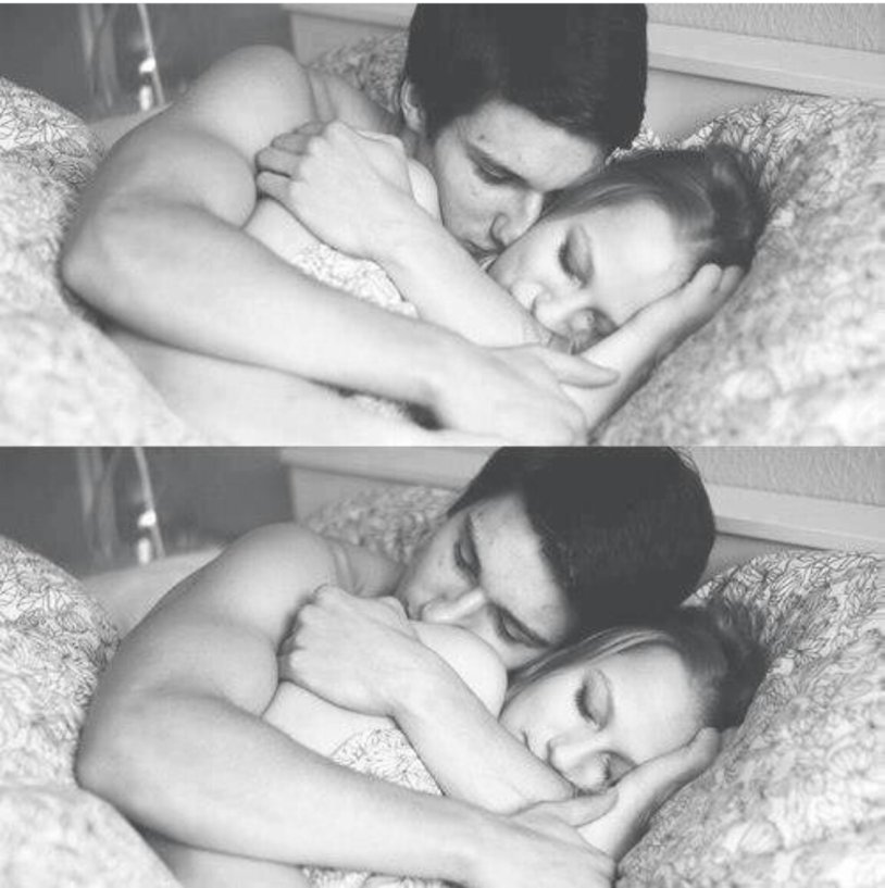 I hug before going to bed