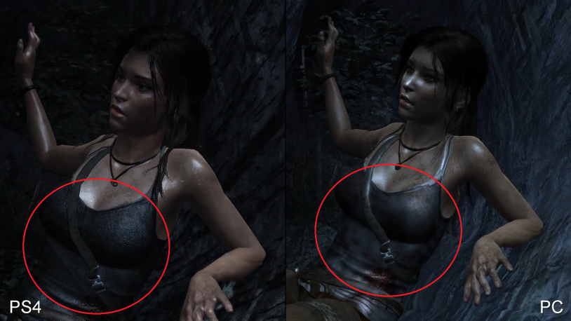 Lara Croft 2013 breast