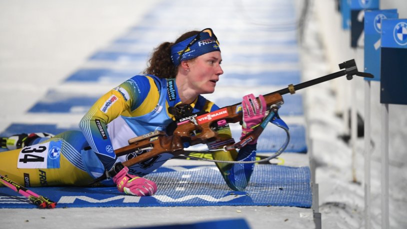 Hannah Oberg Biathlon in a swimsuit