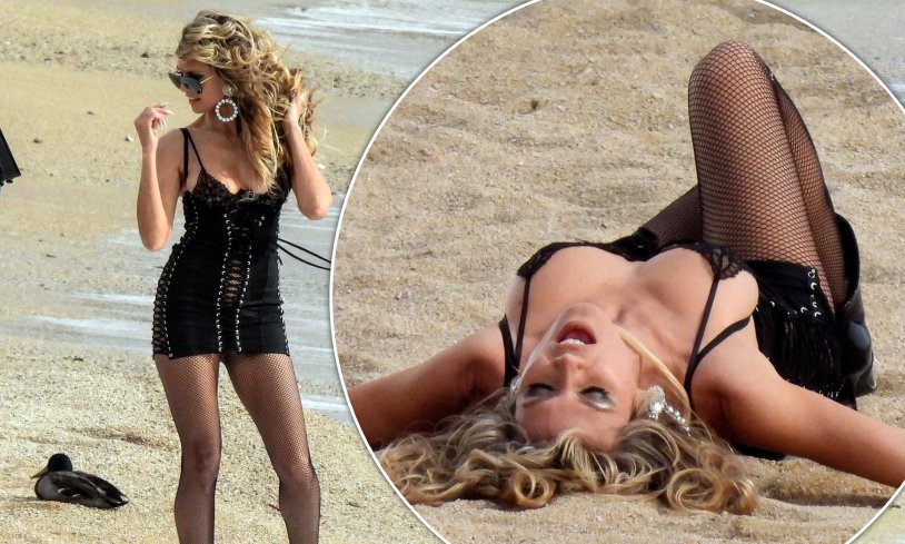 Heidi Klum on the beach