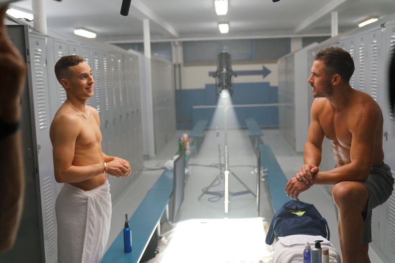 Male locker room shower