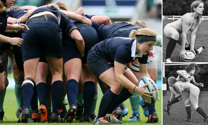 Women Rugbists are naked