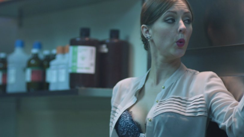 Katherine Isabelle in underwear