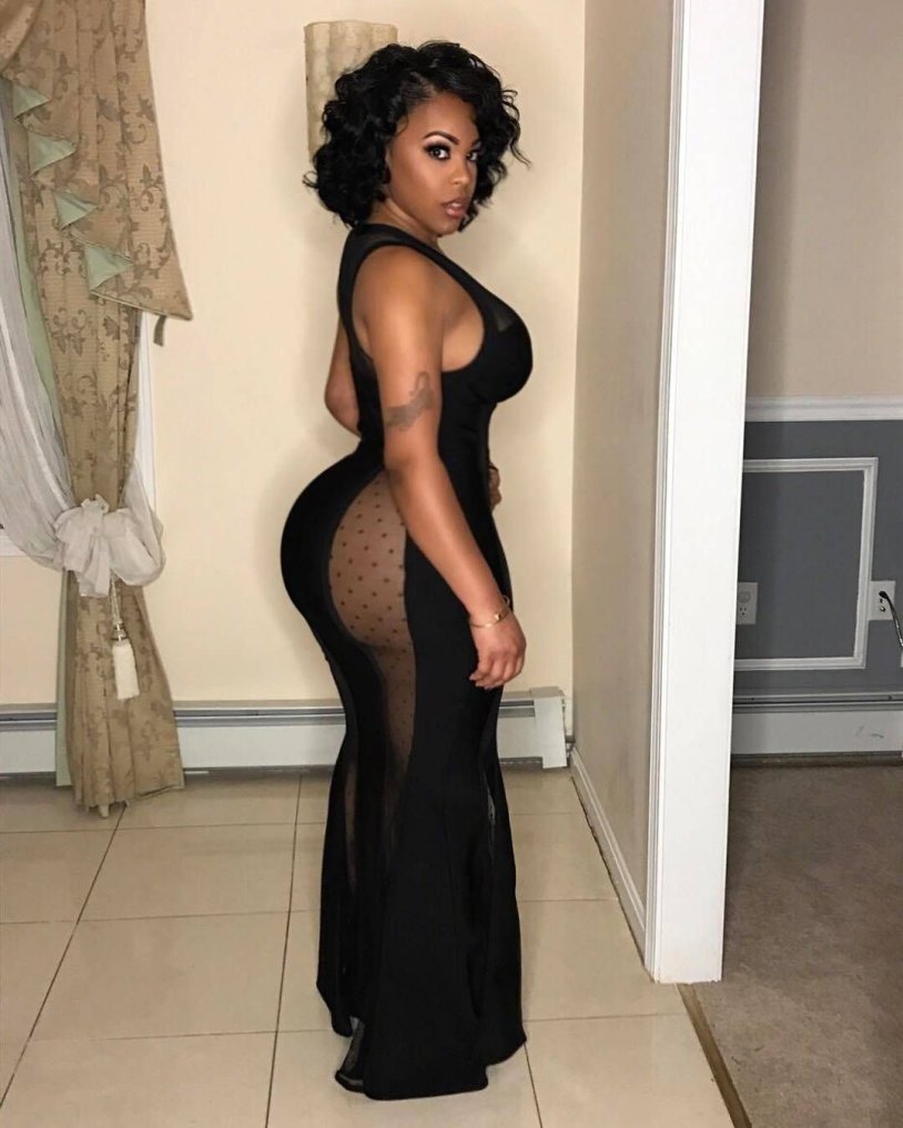 Big Black Eboni in a swimsuit