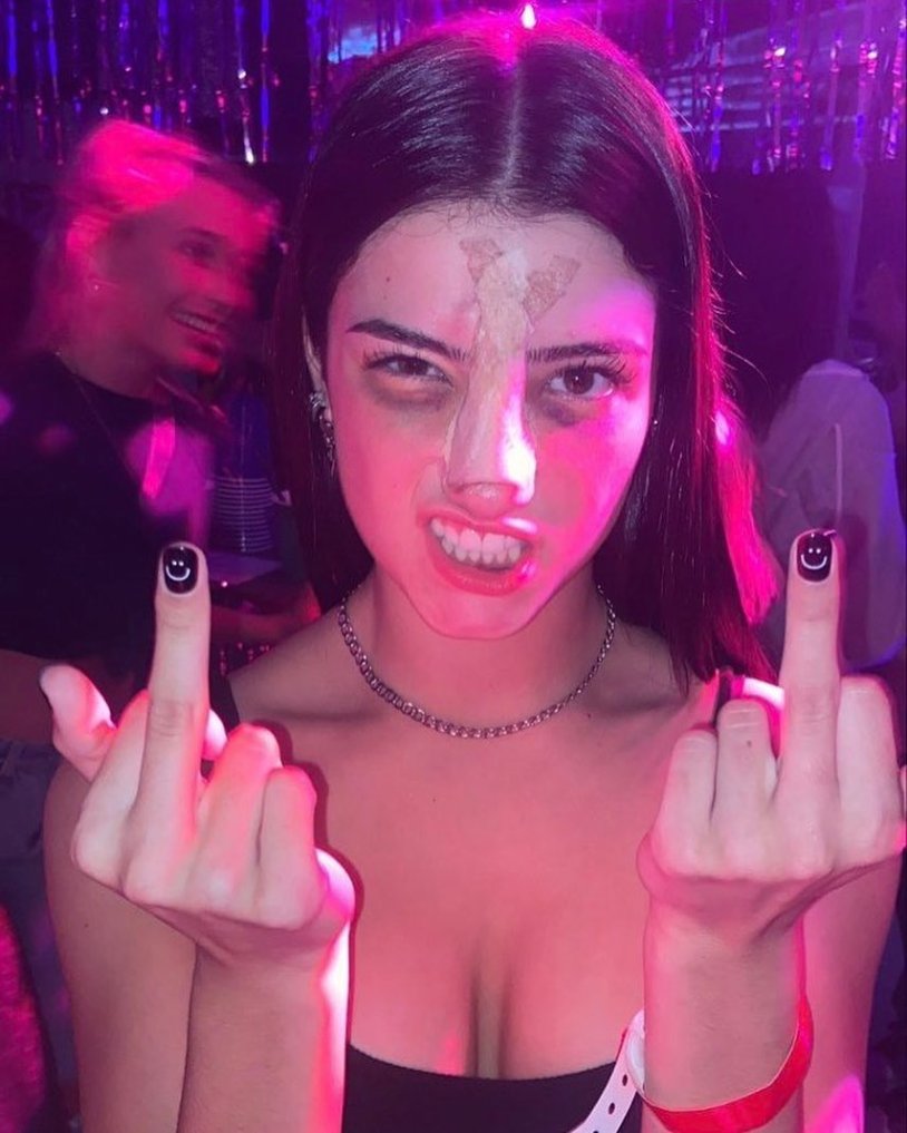 The girl in red lingerie pushed panties