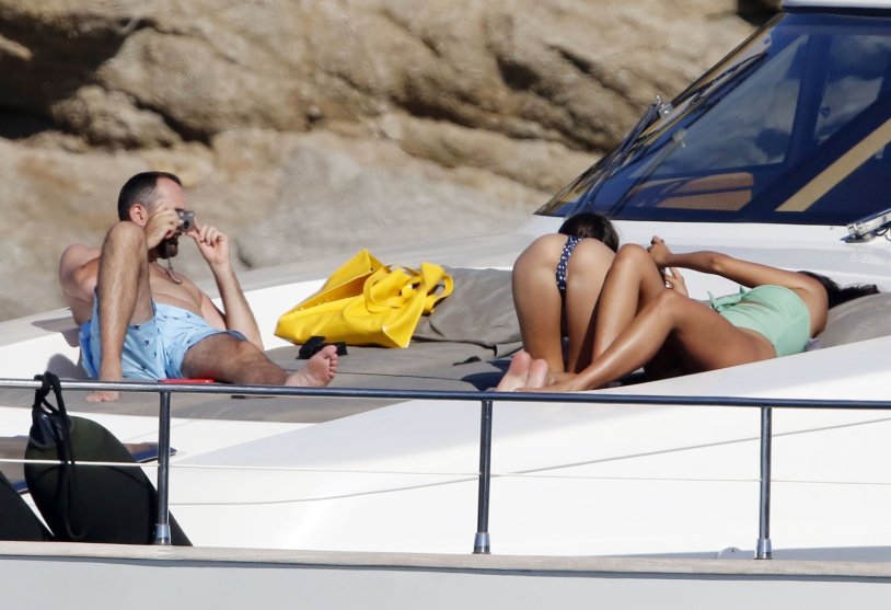 Emily Ratajkowski on a yacht