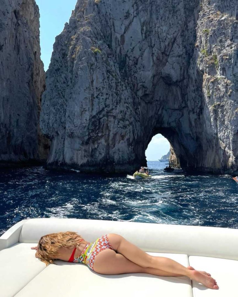 Pictures of Demi Rose on the island of Mikonos