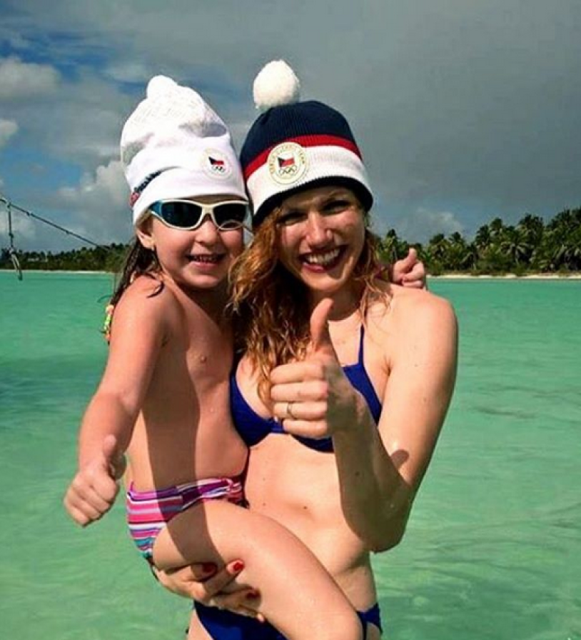 Koukalova Gabriella in a swimsuit