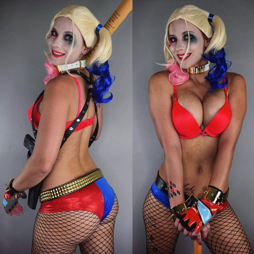Cosplayers Harley Quinn