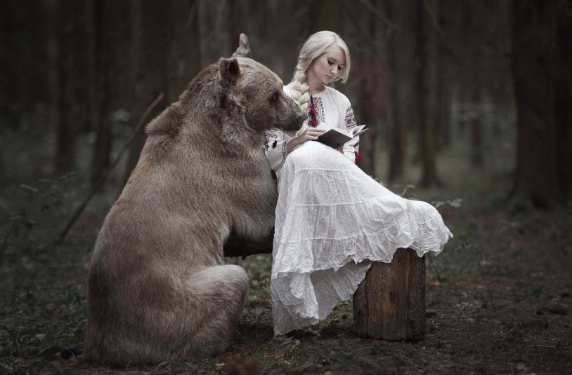 Girl and the bear
