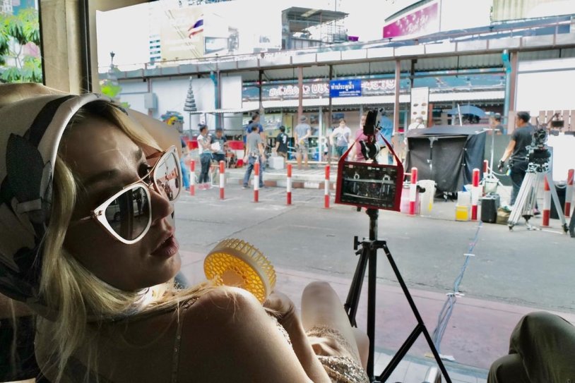 Kaley Cuoco on Public